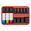 Impact Socket & Wheel Nut Remover Set 15pc 1/2"Sq Drive | Pipe Manufacturers Ltd..