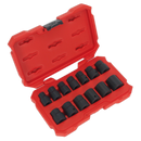 Impact Socket Set 13pc 1/2"Sq Drive Lock-Onª 6pt Metric | Pipe Manufacturers Ltd..