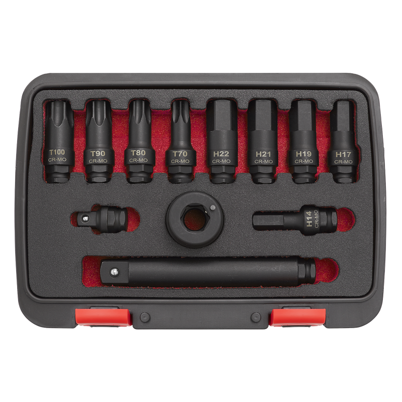 Impact Socket Bit & Accessories Set 12pc 3/4"Sq Drive | Pipe Manufacturers Ltd..