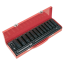Impact Socket Set 15pc 1/2"Sq Drive Deep Metric | Pipe Manufacturers Ltd..