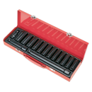 Impact Socket Set 15pc 1/2"Sq Drive Deep Metric | Pipe Manufacturers Ltd..
