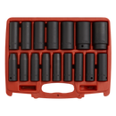 Impact Socket Set 16pc 1/2"Sq Drive Deep Metric | Pipe Manufacturers Ltd..