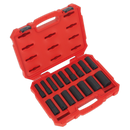 Impact Socket Set 16pc 1/2"Sq Drive Deep Lock-Onª 6pt Metric | Pipe Manufacturers Ltd..