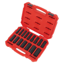 Impact Socket Set 16pc 1/2"Sq Drive Deep Lock-Onª 6pt Metric | Pipe Manufacturers Ltd..