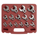 Crow's Foot Open End Spanner Set 15pc 3/8"Sq Drive Metric | Pipe Manufacturers Ltd..