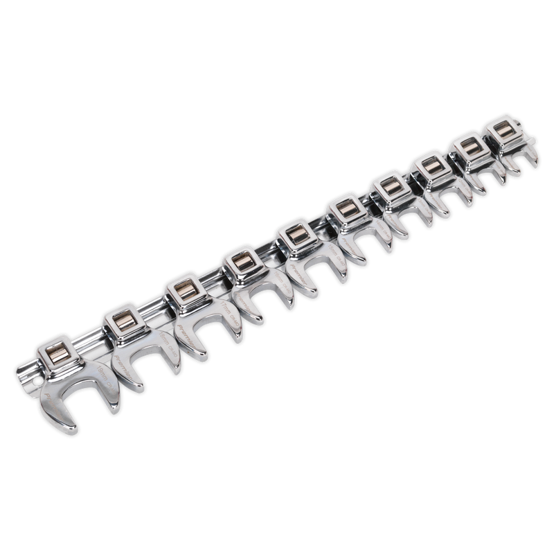 Crow's Foot Open End Spanner Set 10pc 3/8"Sq Drive Metric | Pipe Manufacturers Ltd..