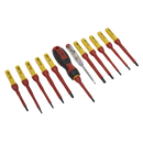 Screwdriver Set 13pc Interchangeable - VDE Approved | Pipe Manufacturers Ltd..