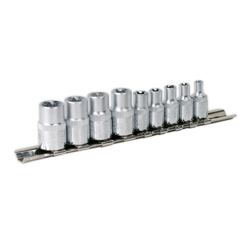 TRX-Star* Socket Set 9pc 1/4" & 3/8"Sq Drive E4-E8 & E10-E14 | Pipe Manufacturers Ltd..