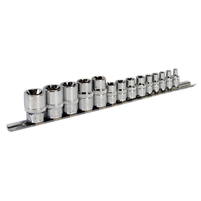 TRX-Star* Socket Set 14pc 1/4", 3/8" & 1/2"Sq Drive E4-E24 | Pipe Manufacturers Ltd..