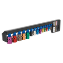 TRX-Star* Socket Set 14pc 1/4", 3/8" & 1/2"Sq Drive E4-E24 Multi-Coloured | Pipe Manufacturers Ltd..