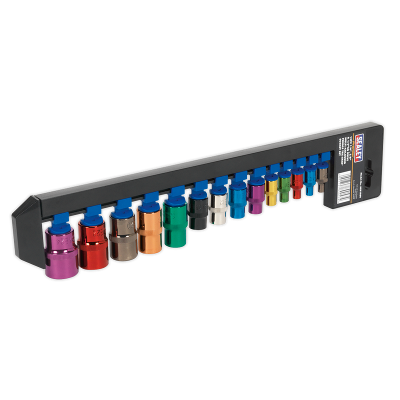 TRX-Star* Socket Set 14pc 1/4", 3/8" & 1/2"Sq Drive E4-E24 Multi-Coloured | Pipe Manufacturers Ltd..