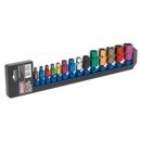 TRX-Star* Socket Set 14pc 1/4", 3/8" & 1/2"Sq Drive E4-E24 Multi-Coloured | Pipe Manufacturers Ltd..