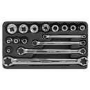 TRX-Star* 3/8"Sq Drive Socket & Spanner Set 16pc | Pipe Manufacturers Ltd..