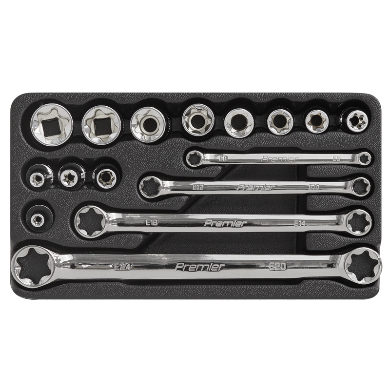 TRX-Star* 3/8"Sq Drive Socket & Spanner Set 16pc | Pipe Manufacturers Ltd..