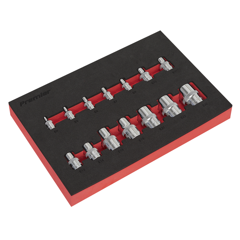 TRX-Star* Socket Set 14pc 1/4", 3/8" & 1/2"Sq Drive E4-E24 | Pipe Manufacturers Ltd..