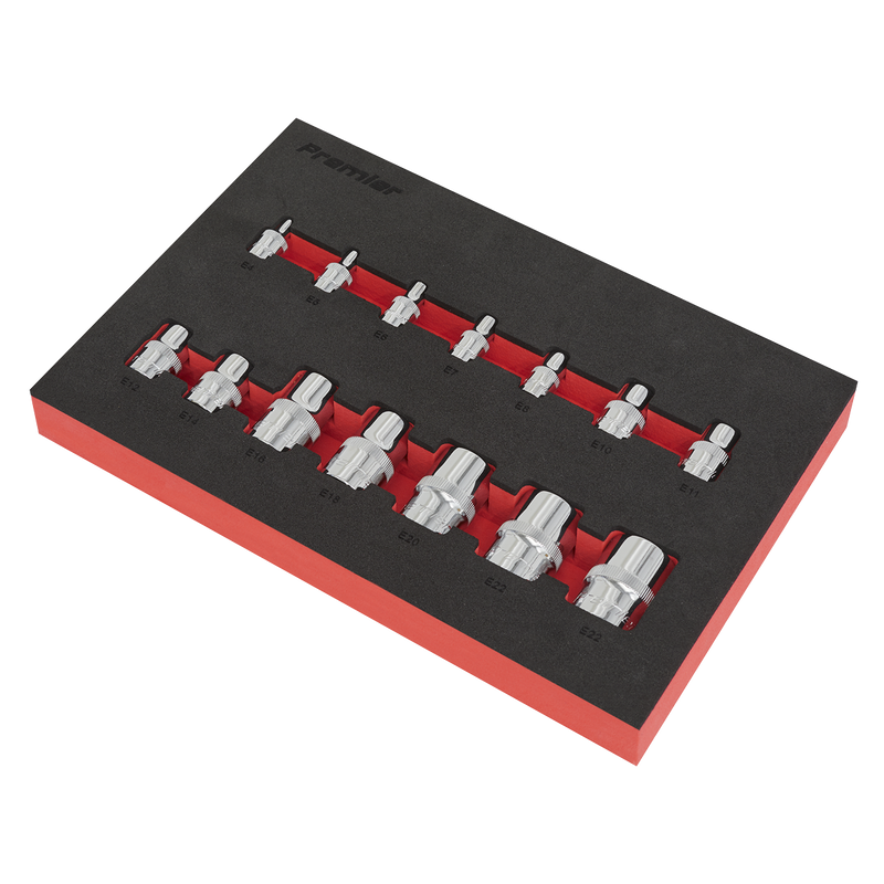 TRX-Star* Socket Set 14pc 1/4", 3/8" & 1/2"Sq Drive E4-E24 | Pipe Manufacturers Ltd..