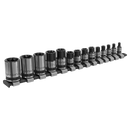 TRX-Star* Socket Set 14pc 1/4", 3/8" & 1/2"Sq Drive E4-E24 Black Series | Pipe Manufacturers Ltd..