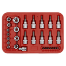 TRX-Star* Socket & Security Bit Set 29pc 1/4"Sq & 3/8"Sq Drive | Pipe Manufacturers Ltd..