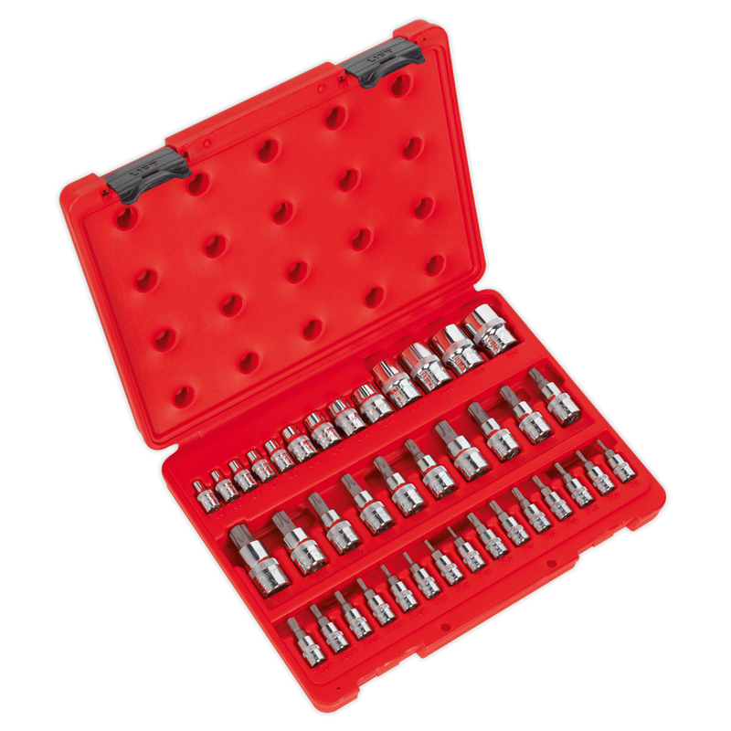 TRX-Star* Socket & Security Socket Bit Set 38pc 1/4", 3/8" & 1/2"Sq Drive | Pipe Manufacturers Ltd..