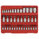TRX-Star* Socket & Security Socket Bit Set 38pc 1/4", 3/8" & 1/2"Sq Drive | Pipe Manufacturers Ltd..