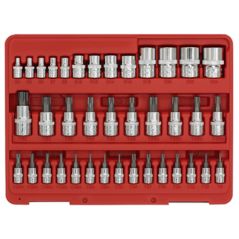 TRX-Star* Socket & Security Socket Bit Set 38pc 1/4", 3/8" & 1/2"Sq Drive | Pipe Manufacturers Ltd..