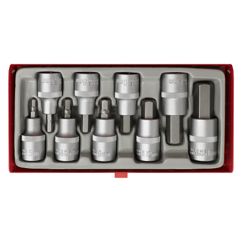 Hex Socket Bit Set 9pc 1/2"Sq Drive | Pipe Manufacturers Ltd..