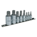 Spline Socket Bit Set 8pc 1/4", 3/8" & 1/2"Sq Drive | Pipe Manufacturers Ltd..