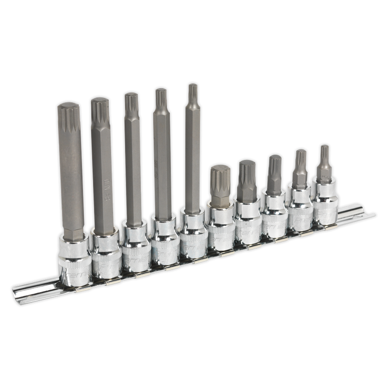 Spline Socket Bit Set 10pc 3/8"Sq Drive | Pipe Manufacturers Ltd..