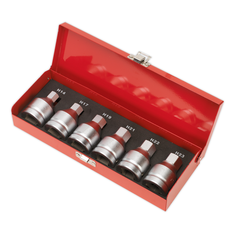 Hex Socket Bit Set 6pc 3/4"Sq Drive | Pipe Manufacturers Ltd..