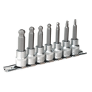 Hex Ball-End Socket Bit Set 7pc Metric 3/8"Sq Drive 62mm | Pipe Manufacturers Ltd..