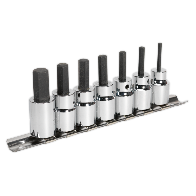 Hex Socket Bit Set 7pc 3/8"Sq Drive Metric | Pipe Manufacturers Ltd..