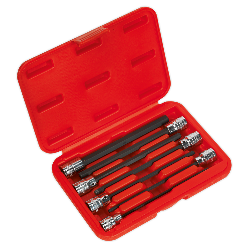 Hex Socket Bit Set 7pc 3/8"Sq Drive 150mm Metric | Pipe Manufacturers Ltd..