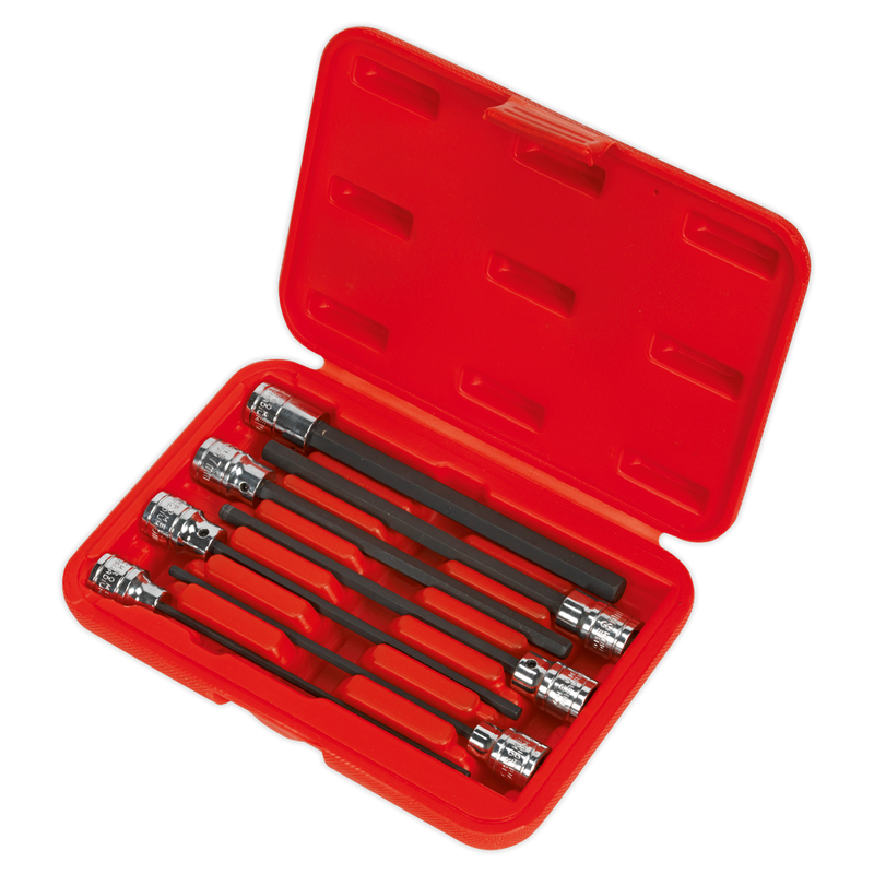 Hex Socket Bit Set 7pc 3/8"Sq Drive 150mm Metric | Pipe Manufacturers Ltd..