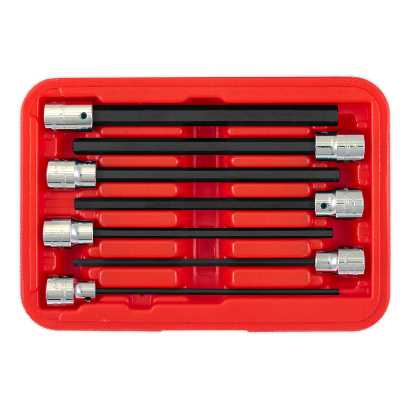 Hex Socket Bit Set 7pc 3/8"Sq Drive 150mm Metric | Pipe Manufacturers Ltd..