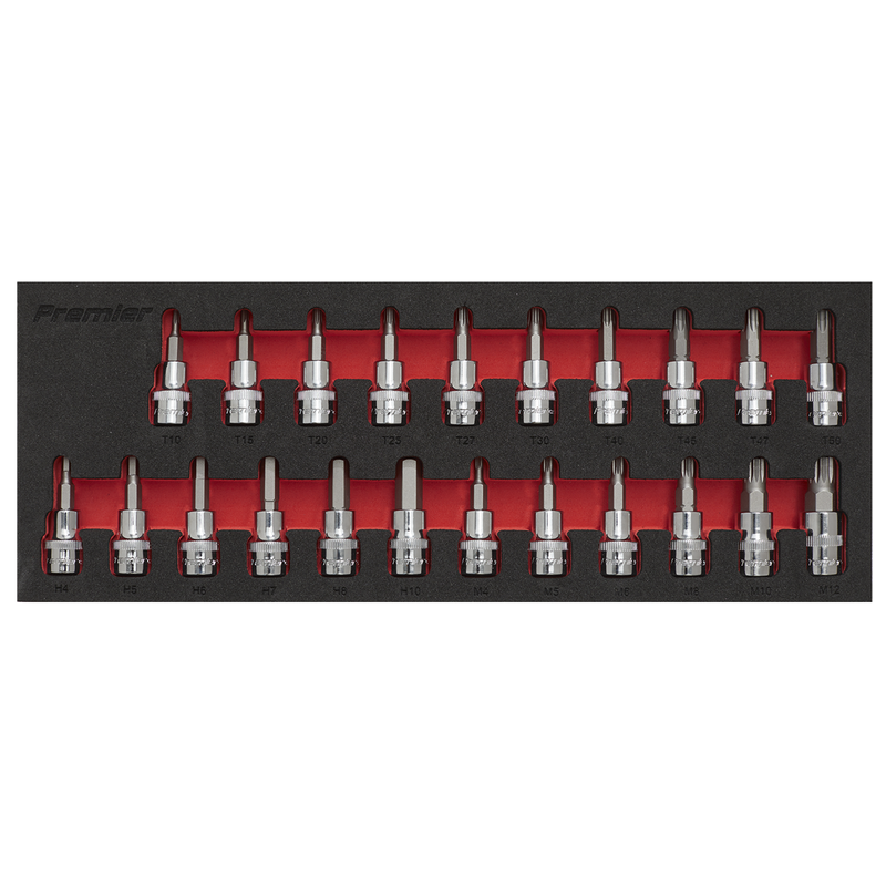 TRX-Star*/Hex/Spline Socket Bit Set 22pc 3/8"Sq Drive | Pipe Manufacturers Ltd..