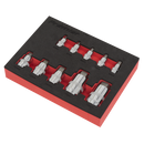 Hex Socket Bit Set 10pc Stubby 1/4", 3/8" & 1/2"Sq Drive | Pipe Manufacturers Ltd..