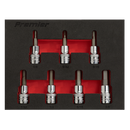 Hex Socket Bit Set 7pc 3/8"Sq Drive - Imperial | Pipe Manufacturers Ltd..