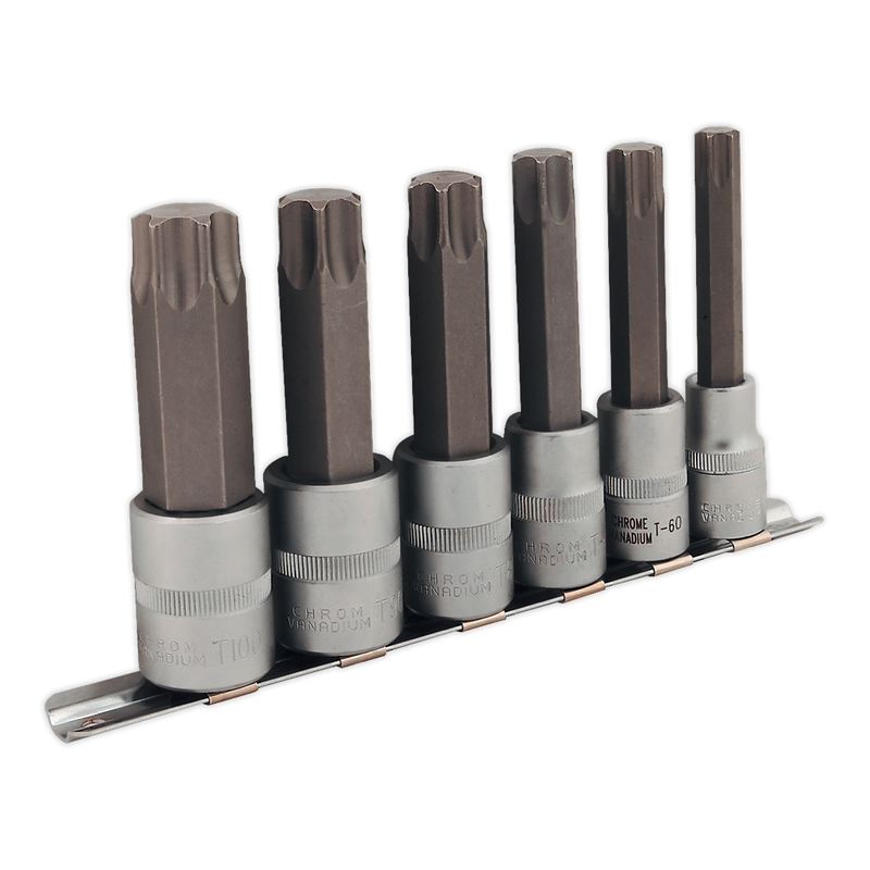 TRX-Star* Socket Bit Set 6pc 1/2"Sq Drive 100mm | Pipe Manufacturers Ltd..