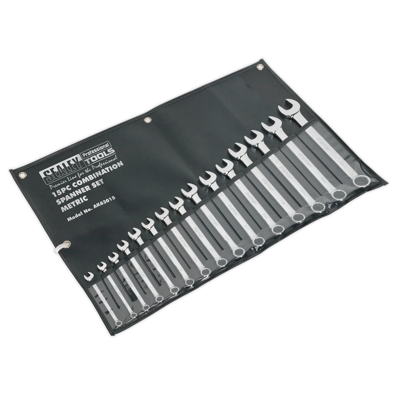 Combination Spanner Set 15pc Metric | Pipe Manufacturers Ltd..