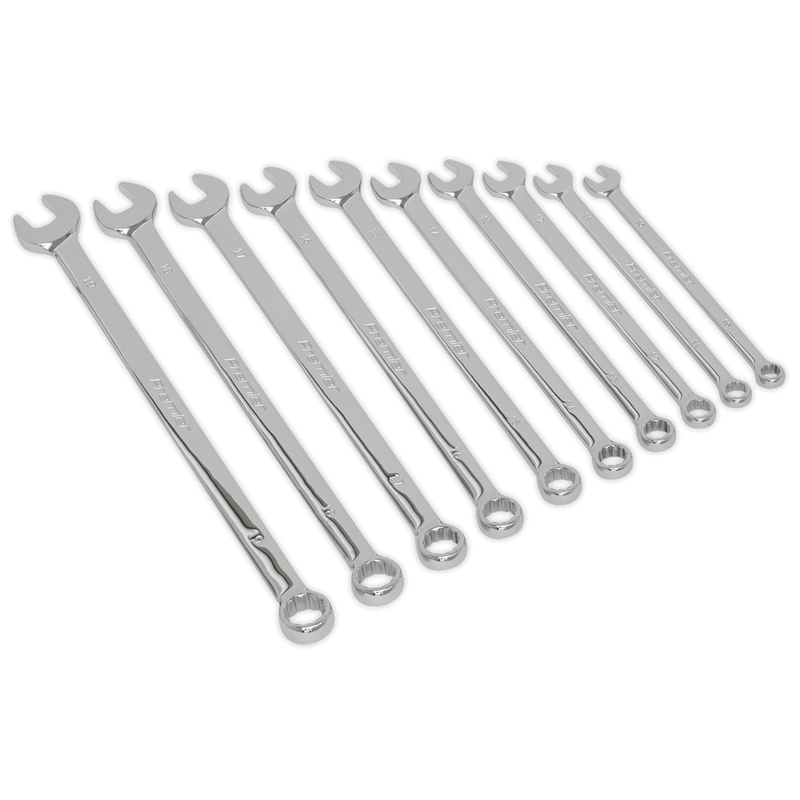 Combination Spanner Set 10pc Extra Long Metric | Pipe Manufacturers Ltd..