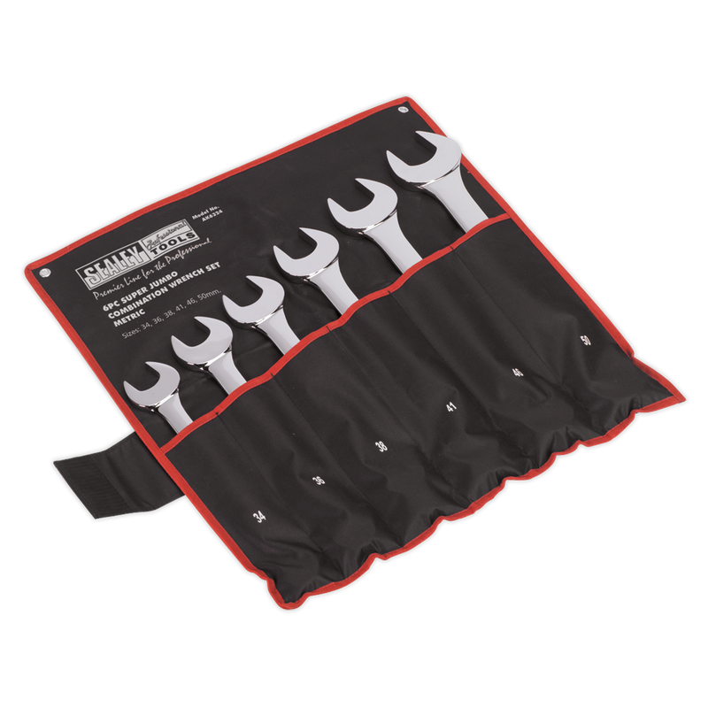 Combination Spanner Set 6pc Super Jumbo Metric | Pipe Manufacturers Ltd..