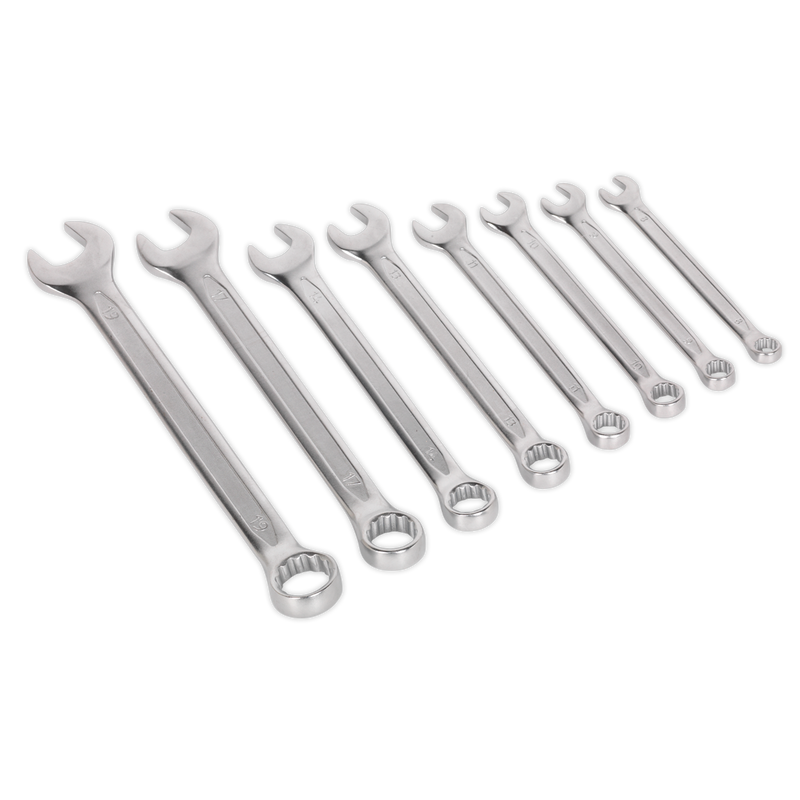 Combination Spanner Set 8pc Cold Stamped Metric | Pipe Manufacturers Ltd..