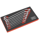 Offset Double End Ring Spanner Set 8pc Metric | Pipe Manufacturers Ltd..