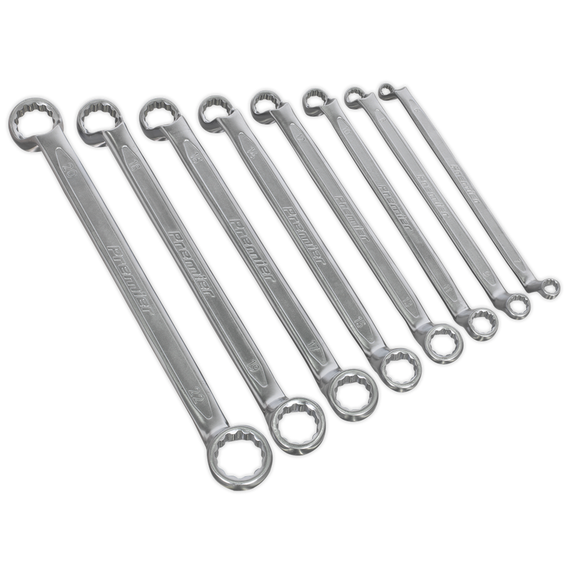 Offset Double End Ring Spanner Set 8pc Metric | Pipe Manufacturers Ltd..