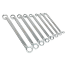 Offset Double End Ring Spanner Set 8pc Metric | Pipe Manufacturers Ltd..