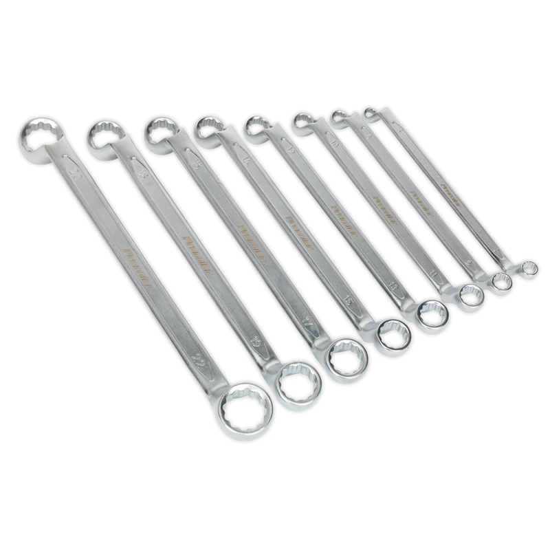 Offset Double End Ring Spanner Set 8pc Metric | Pipe Manufacturers Ltd..