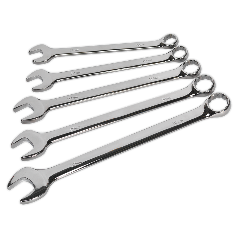 Combination Spanner Set 5pc Jumbo Metric | Pipe Manufacturers Ltd..