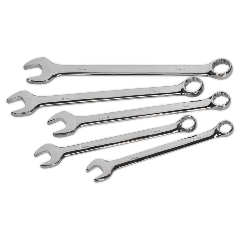 Combination Spanner Set 5pc Jumbo Metric | Pipe Manufacturers Ltd..