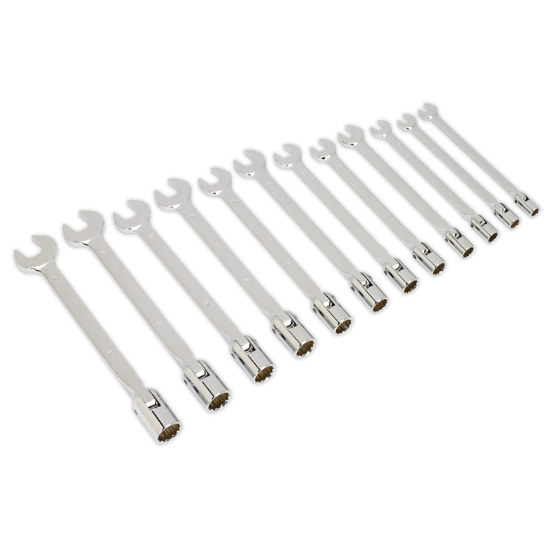 Flexi-Head Socket/Open End Spanner Set 12pc Metric | Pipe Manufacturers Ltd..