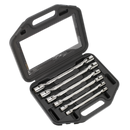 Double Flexi-Head Socket Spanner Set 6pc Fully Polished Metric | Pipe Manufacturers Ltd..